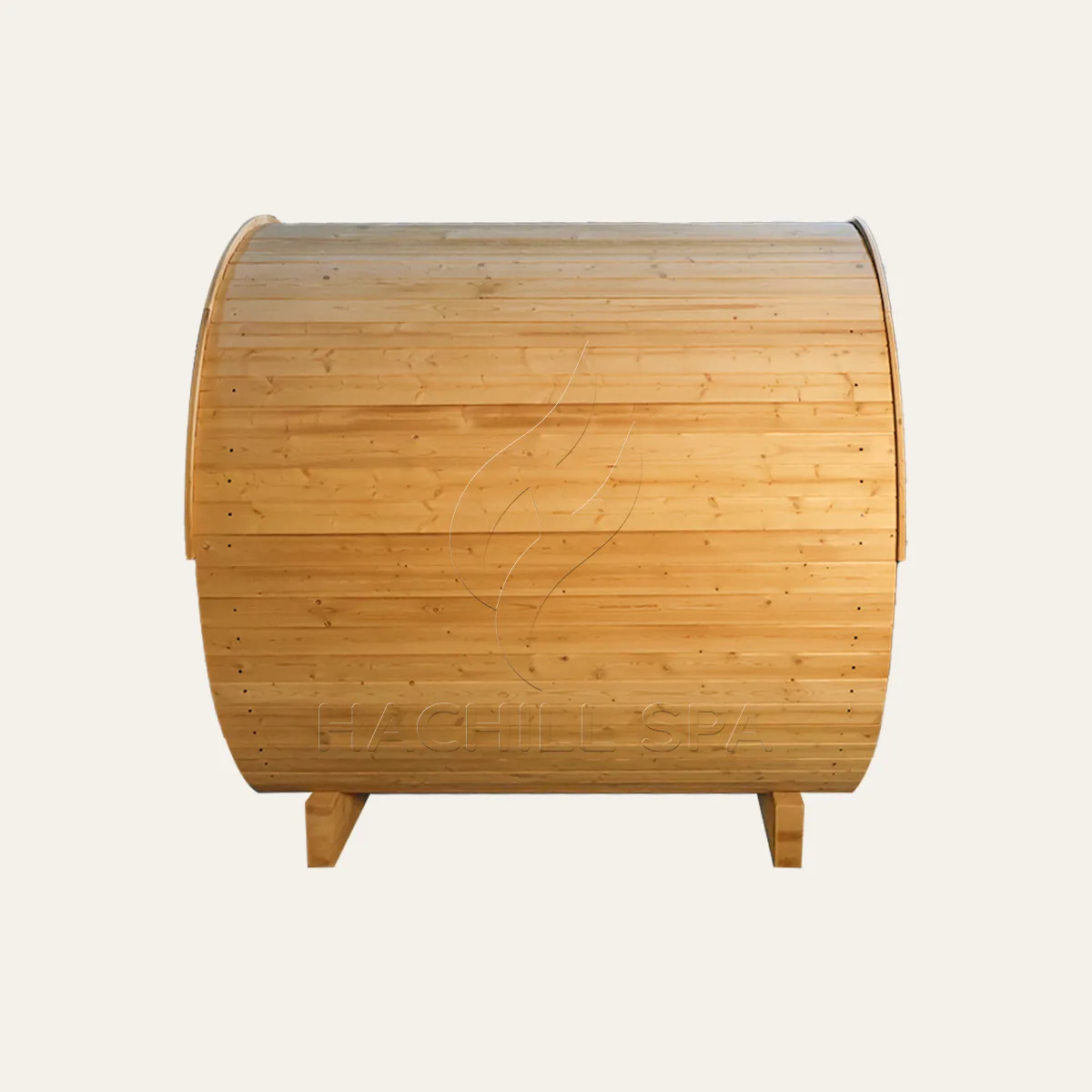 BS15 outdoor barrel sauna rear exterior view