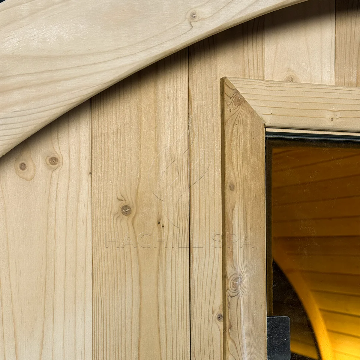 BS15 sauna door frame and wooden joinery detail