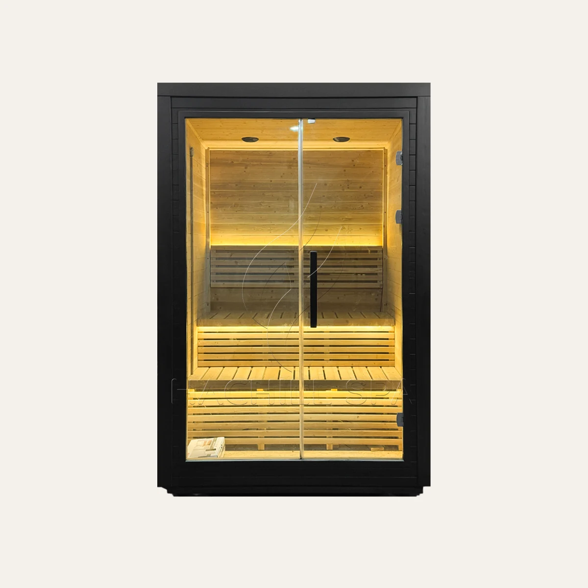 CBN21 3-4 person outdoor cabin sauna front view