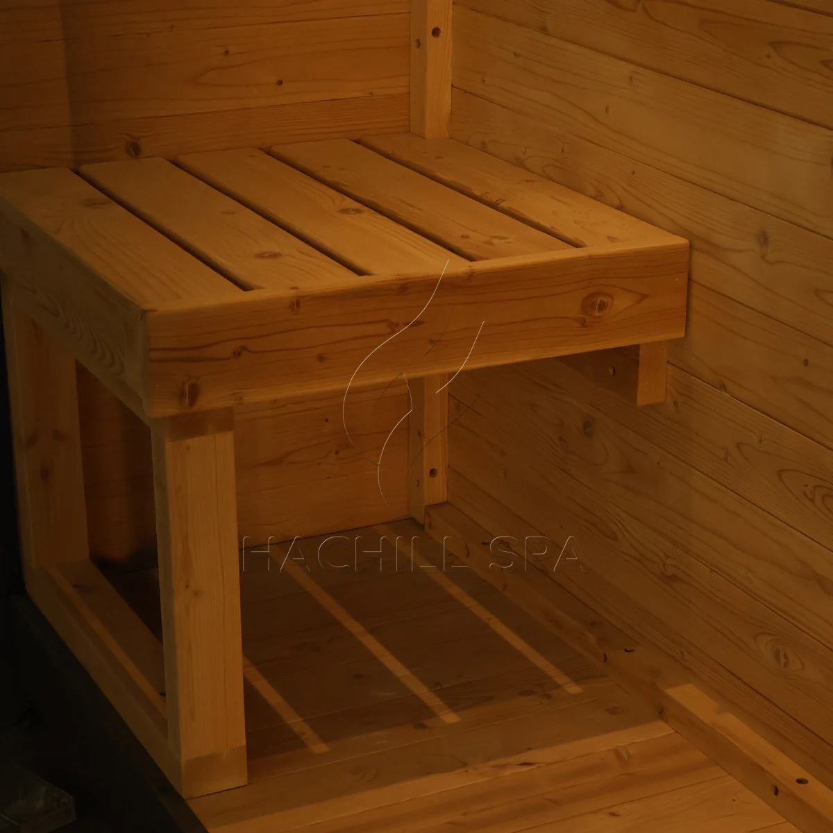 CBN22 sauna bench and step detail