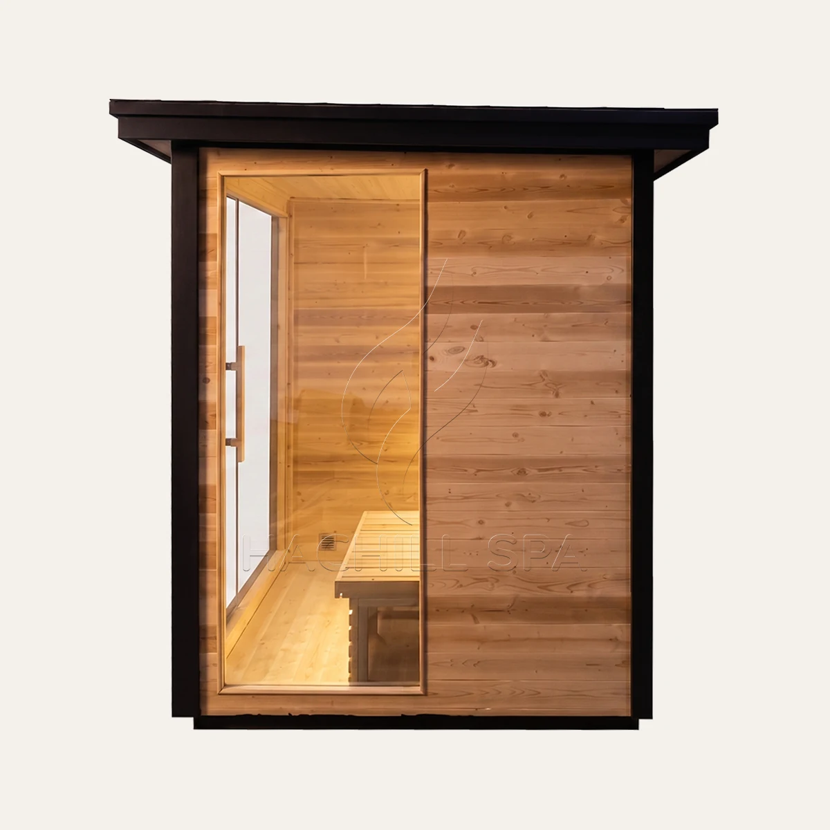 CBN23 outdoor cabin sauna rear view