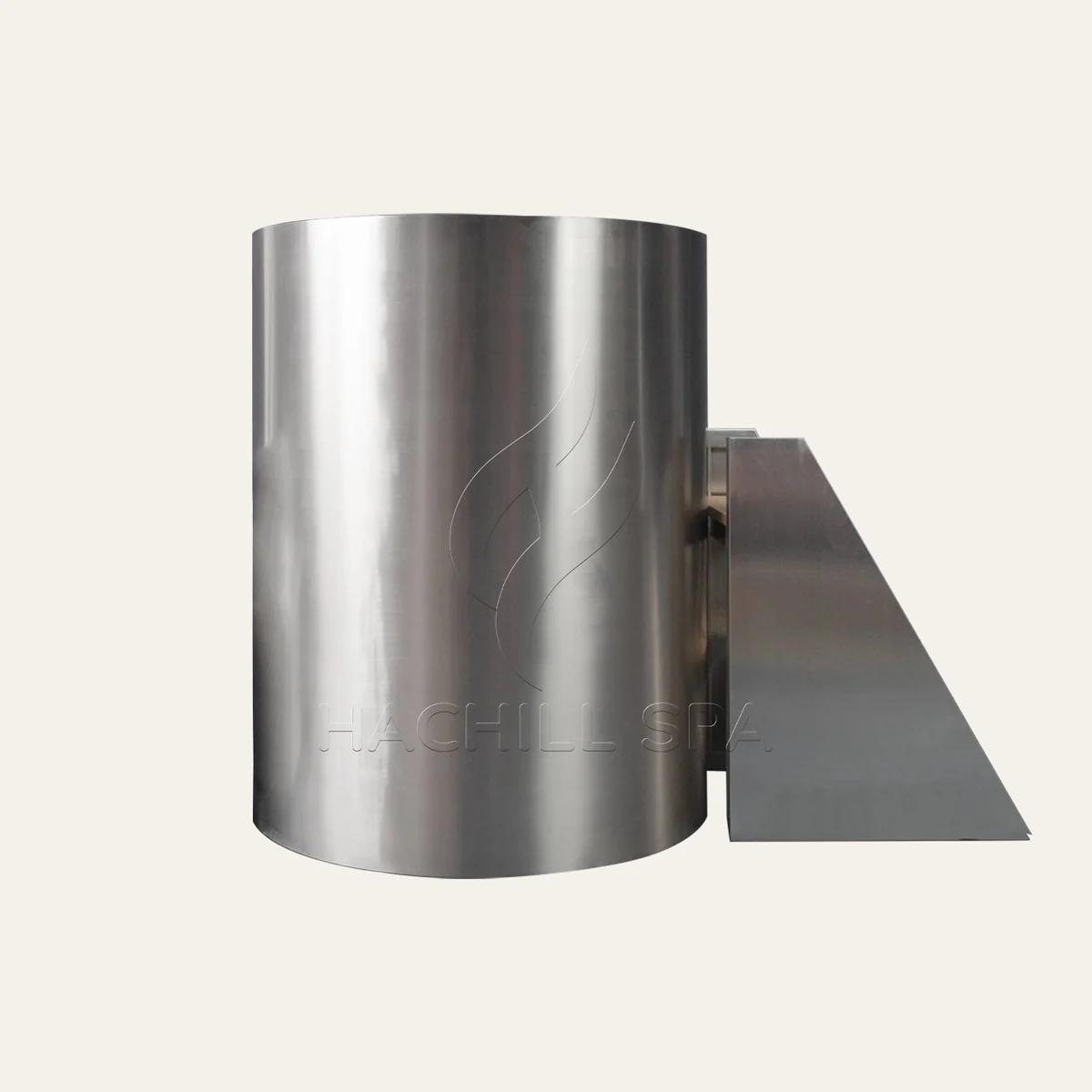 CT12 1 person stainless upright cold plunge front view