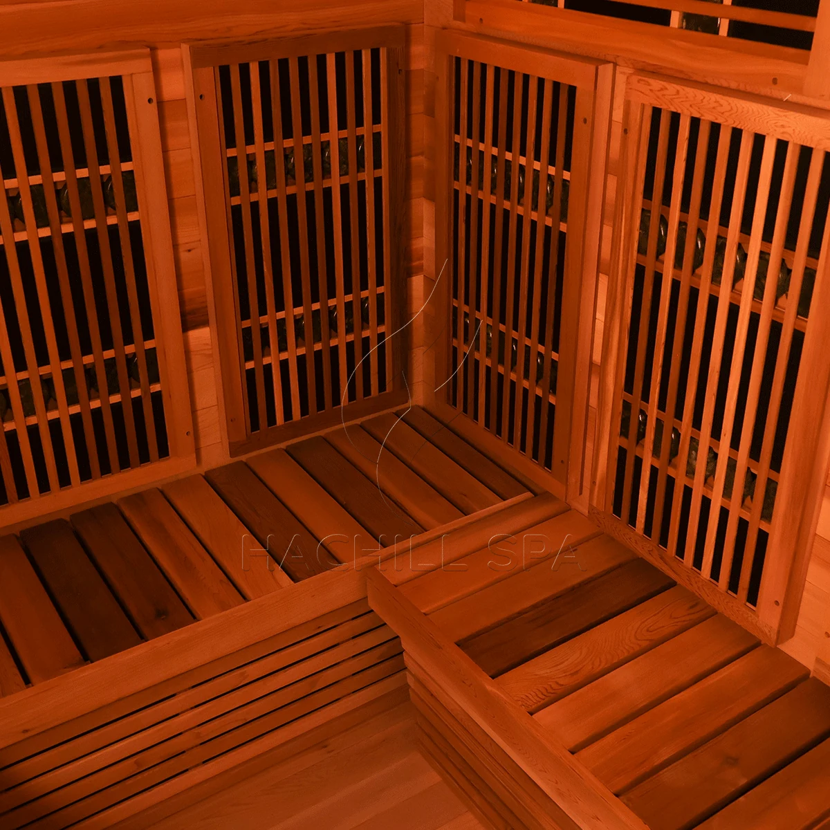ID14L sauna corner bench layout