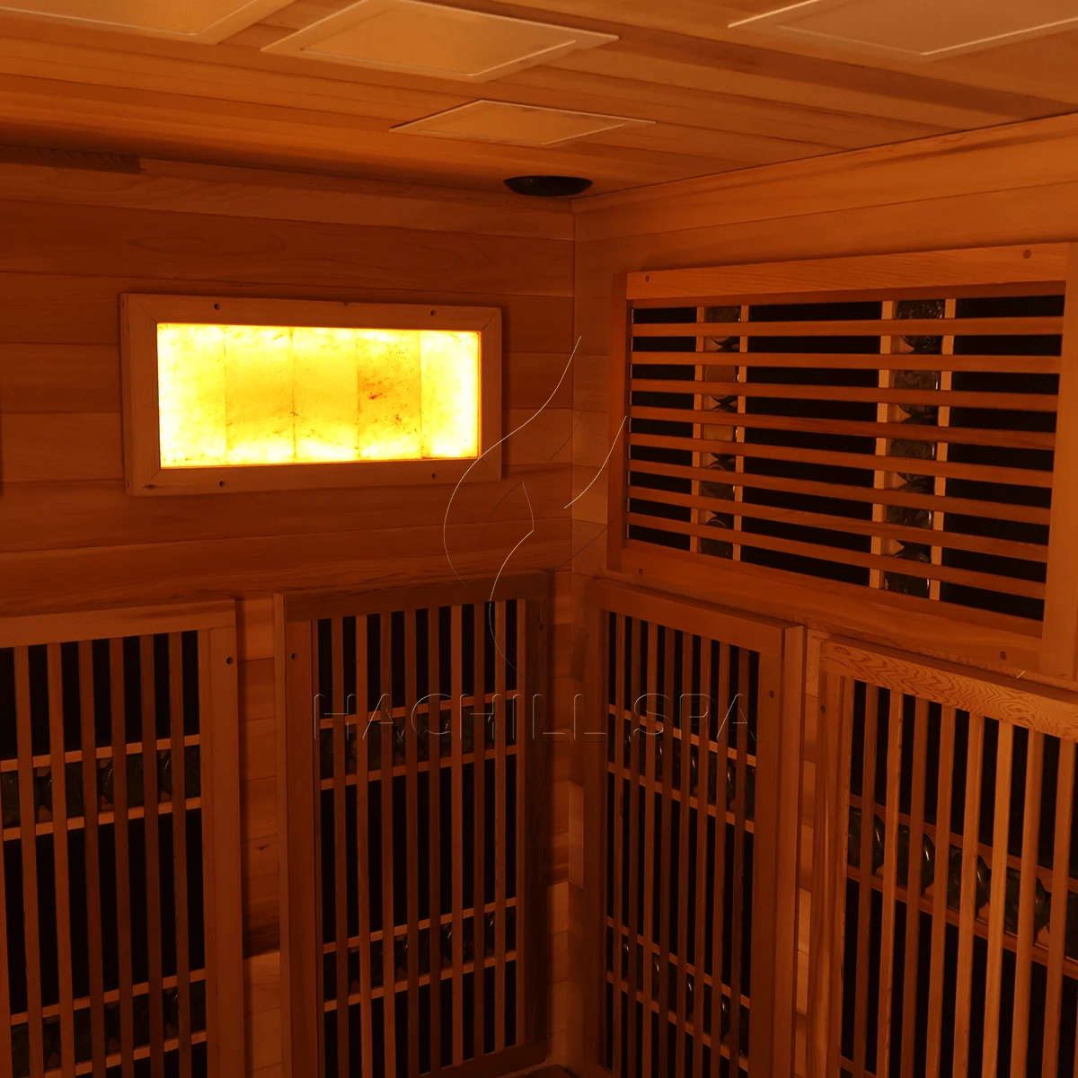 ID14L sauna illuminated wall panel detail