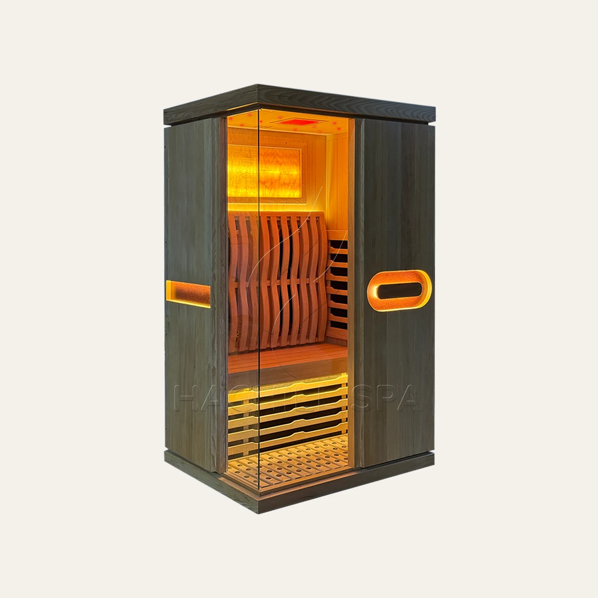 IR12 1-2 person indoor infrared sauna front view