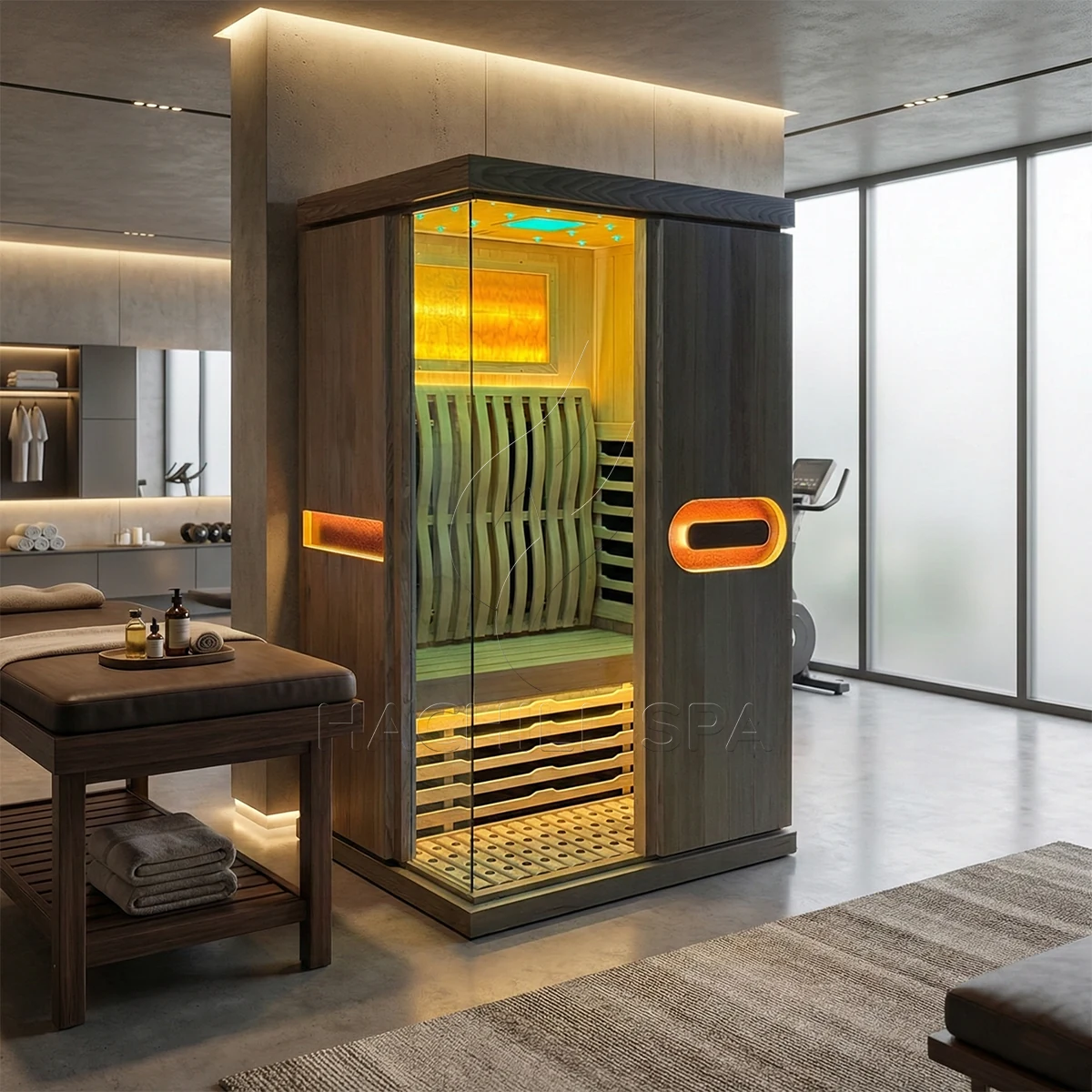 IR12 indoor infrared sauna bathroom installation