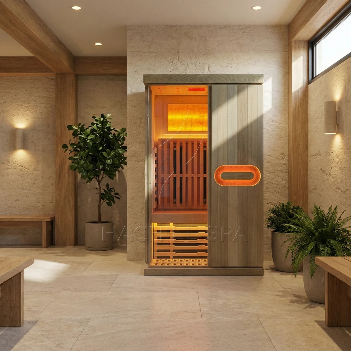 IR12 indoor infrared sauna spa installation