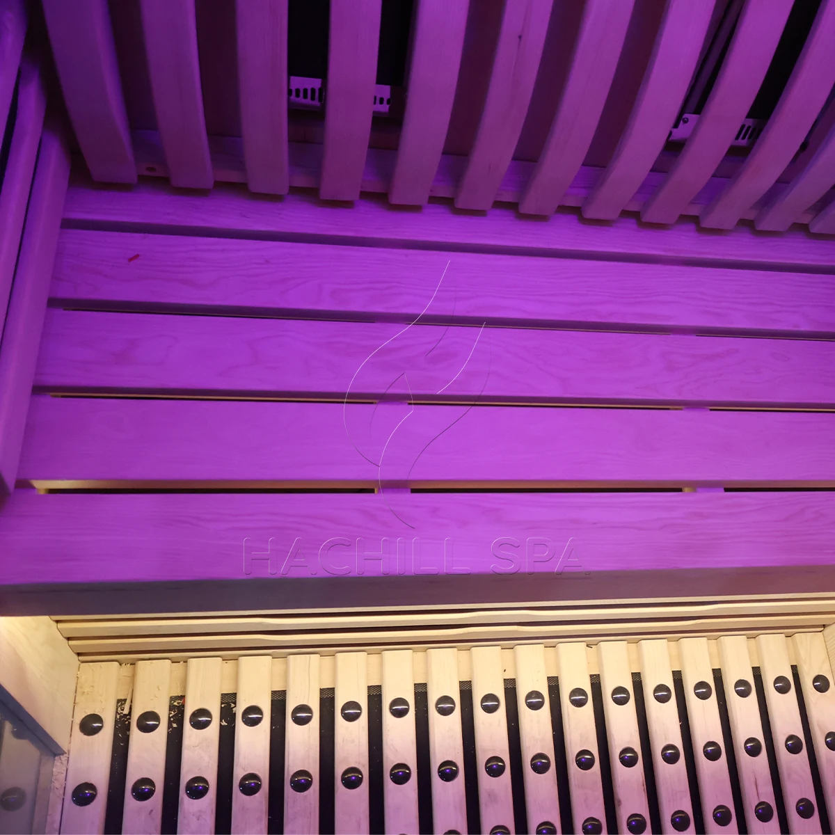 IR12 sauna bench and floor heater layout