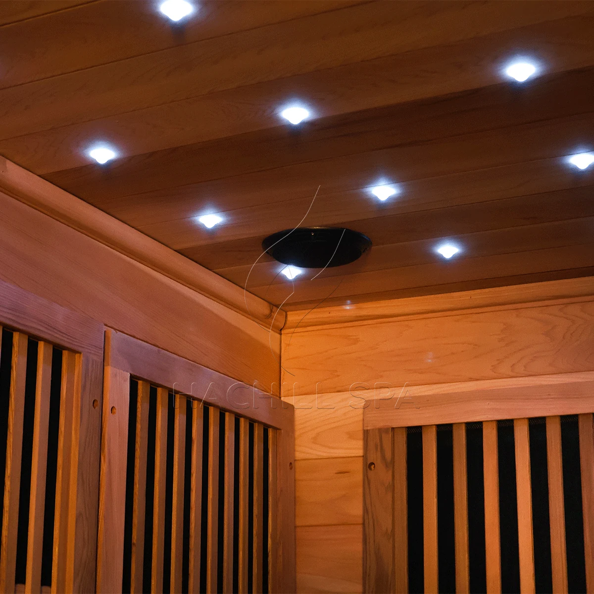 IR13 sauna ceiling lighting detail