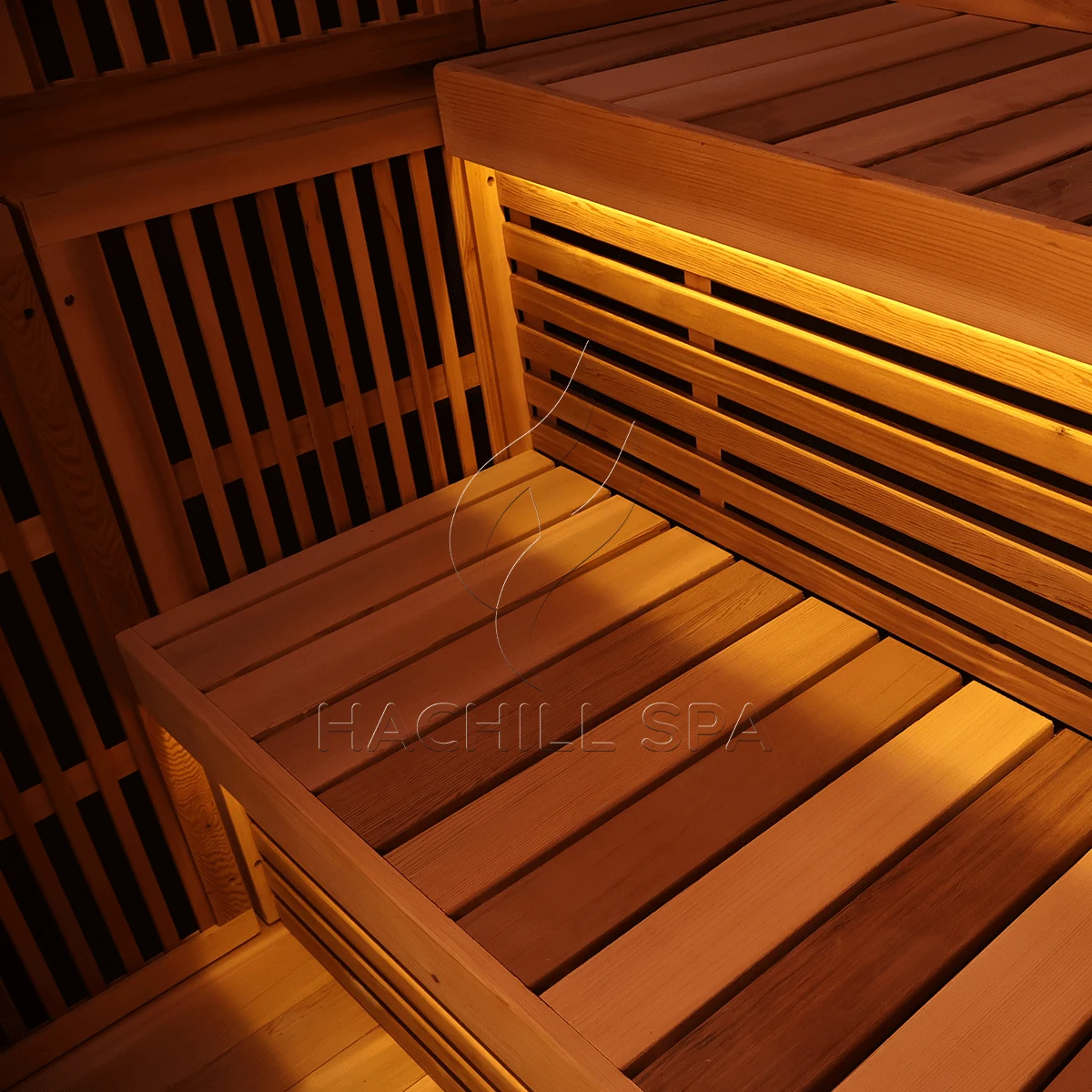 IR13 sauna interior bench detail