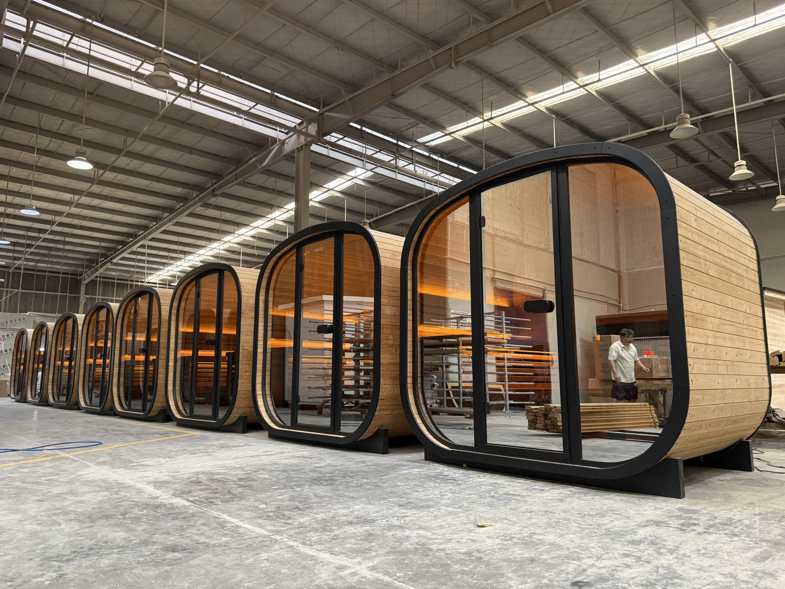 HACHILL SPA finished sauna units row