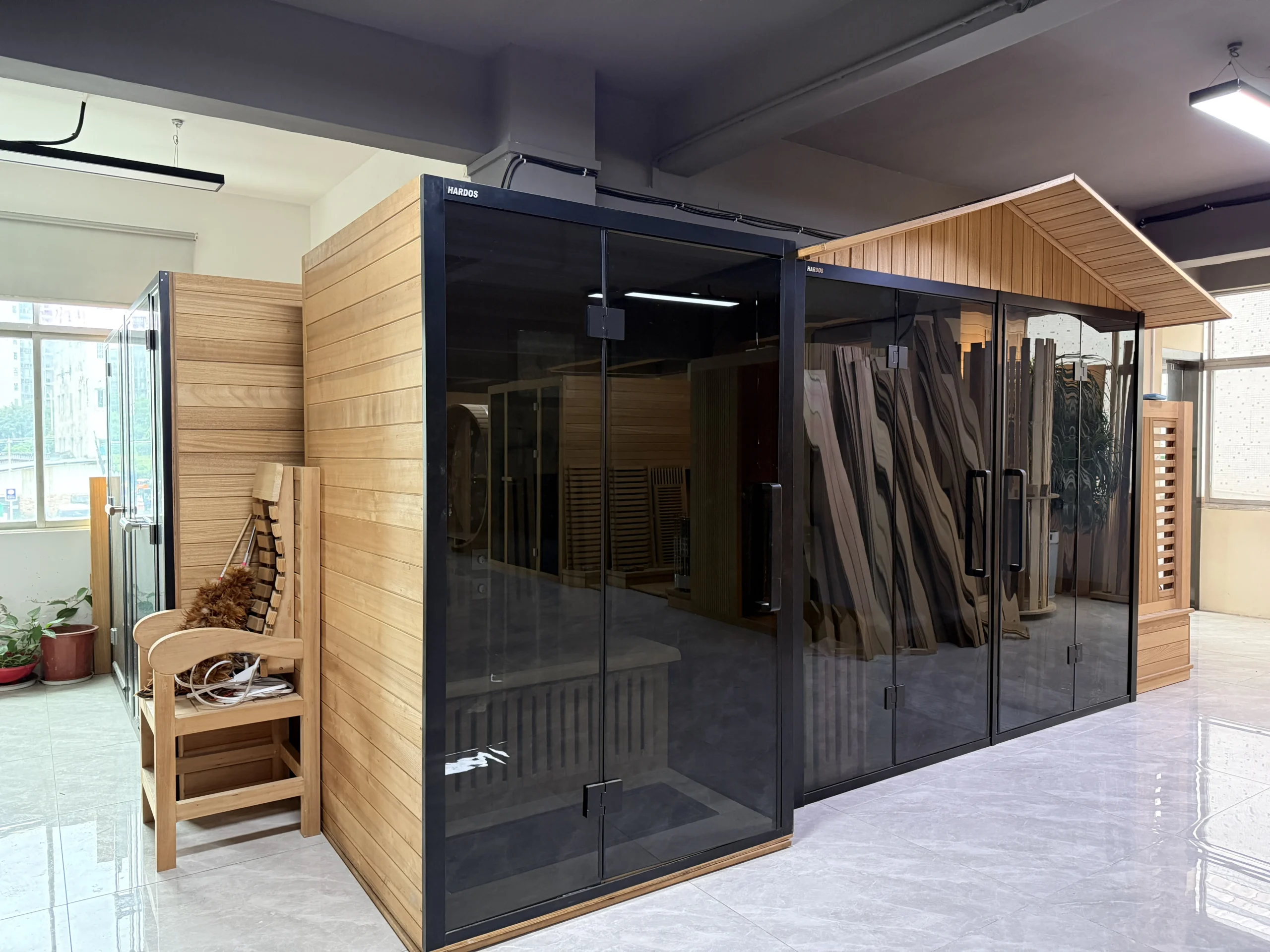 Private-label sauna cabins displayed for brand program planning