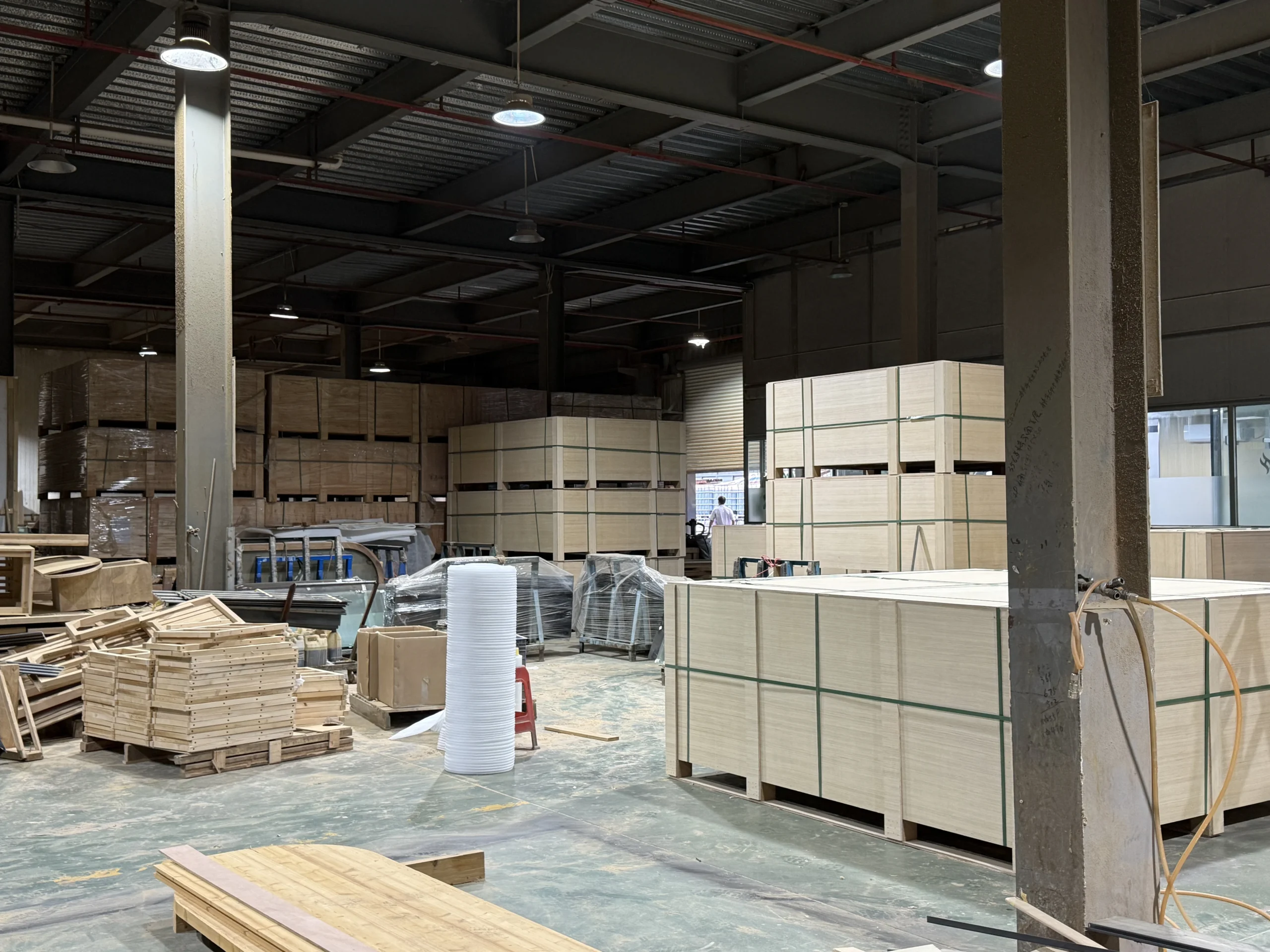 Sauna material samples and components prepared for custom development